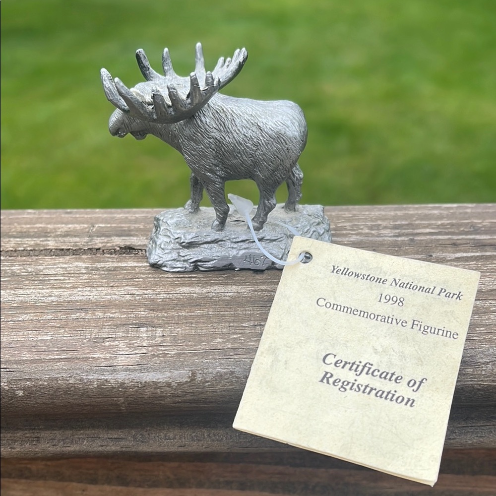 Pewter Moose Figurine 1998